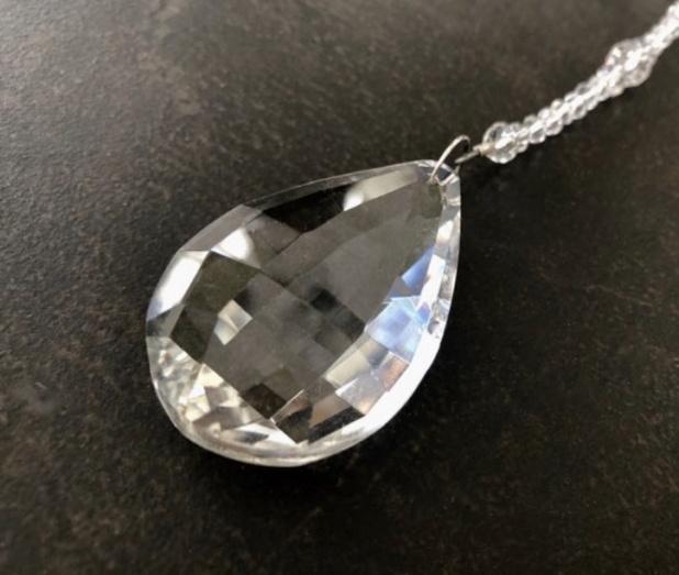 Crystal Sun Catcher, Crystal Prism Ornament, Hanging Crystal