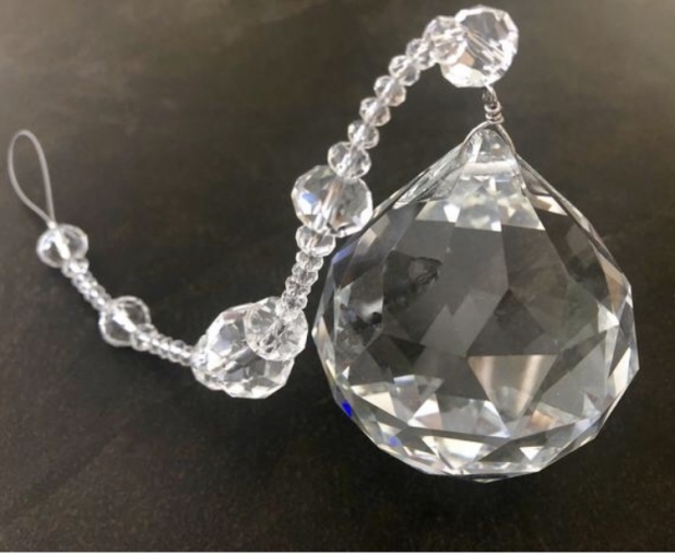 Prism Sun Catcher, Crystal Teardrop Ornament, Handmade Gift