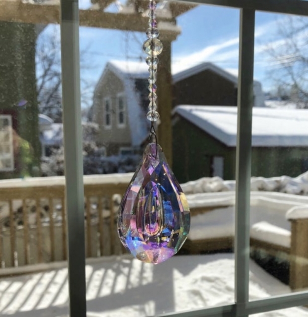 Crystal Ornament, Sun Catcher, Gift Under 50, Wedding Decor