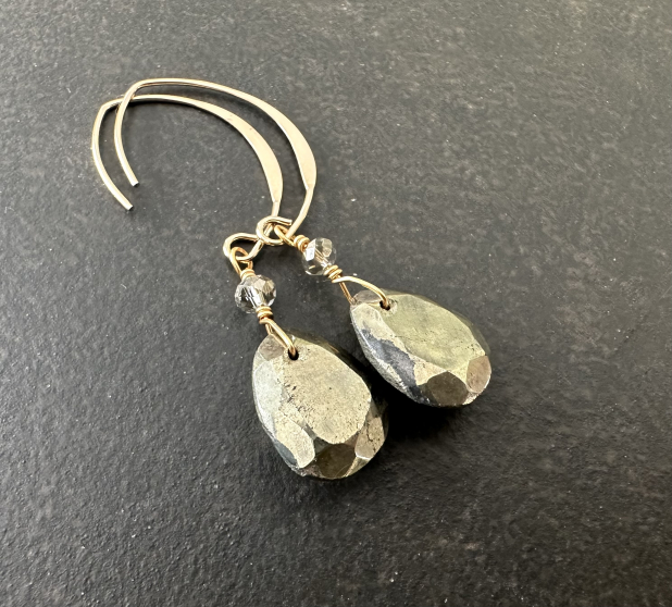 Silver Stone Earrings, Boho Earrings, Prairie Ice