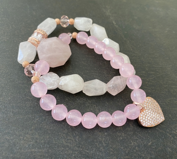 Pink Hawaiian Flower Bracelet Set — Something Jade