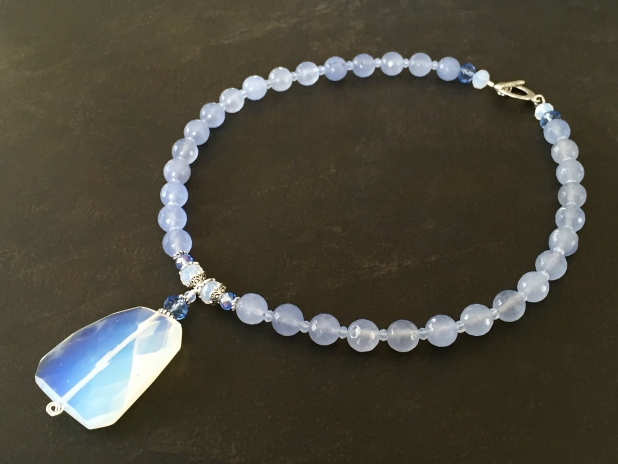 Opalite and Blue Jade Necklace