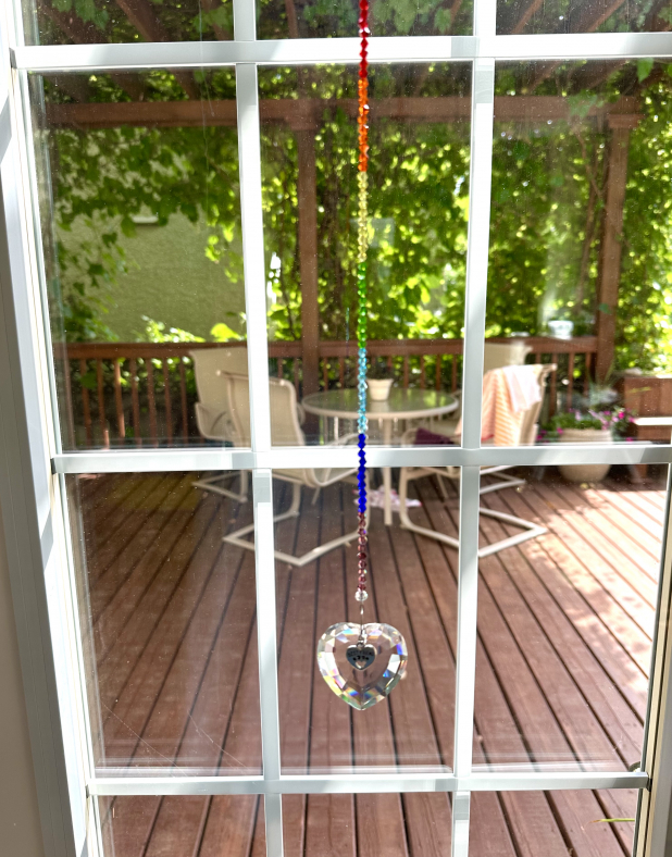 Gift for Pet Lover, Rainbow Bridge Sun Catcher, Pet Loss, Prairie ice