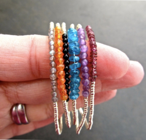 Dainty Gemstone Bracelet, Gemstone Bracelets, Stacking Bracelets