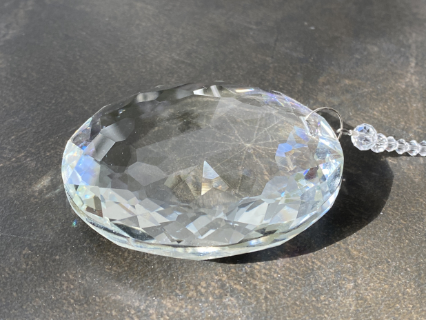 Crystal Sun Catcher, Large Crystal Prism Ornament, Window Decoration