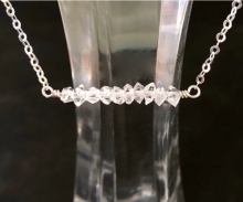 Herkimer Diamond Necklace, Sterling Silver, Prairie Ice, Gift for Her