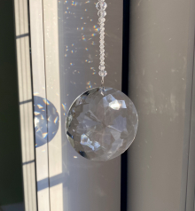 Crystal Sun Catcher, Large Crystal Prism Ornament, Window Decoration